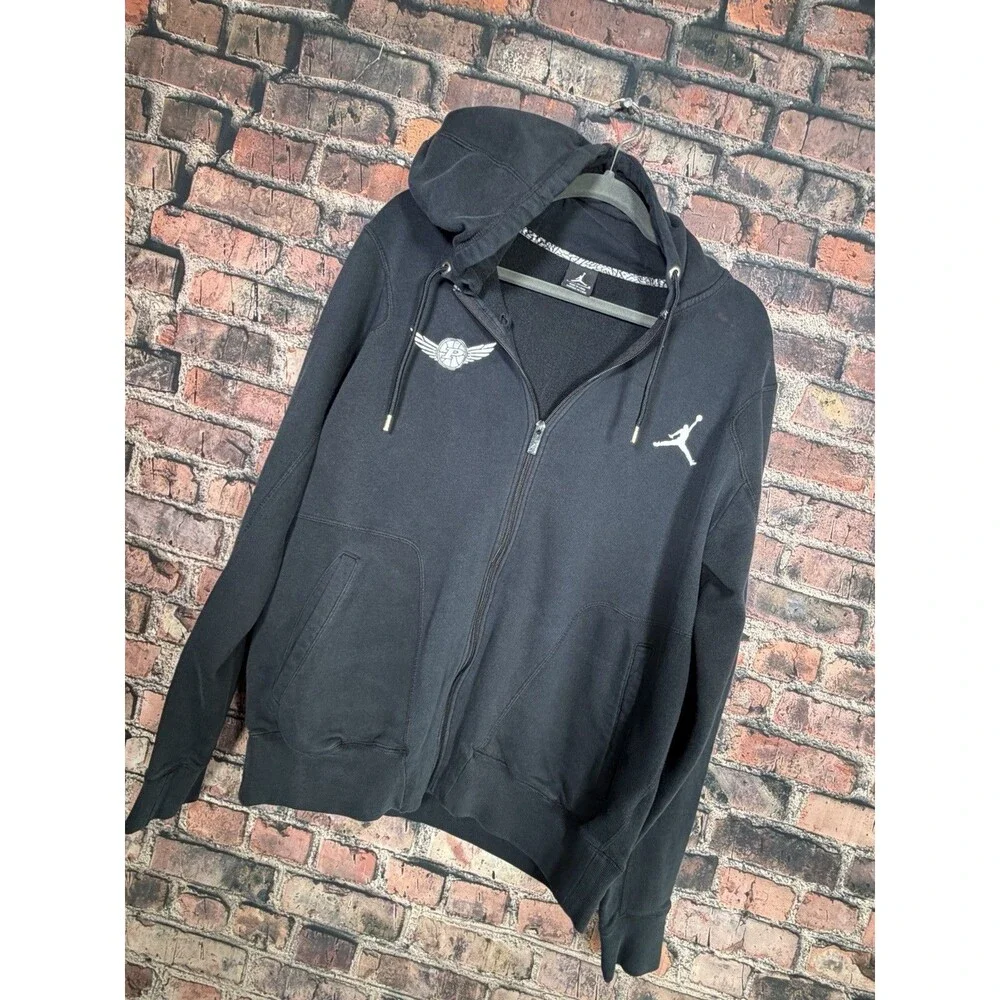 Jordan Men’s Full Zip Hooded Hoodie pit-pit=23”/length27“/sleeve27”